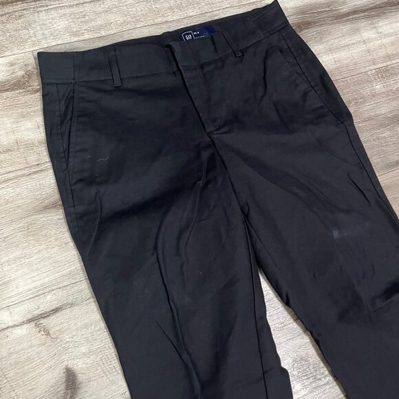 Gap 02 R Slim Crop Mid Rise Chino Denim Jeans Black Women’s Size 2 - Picture 3 of 8